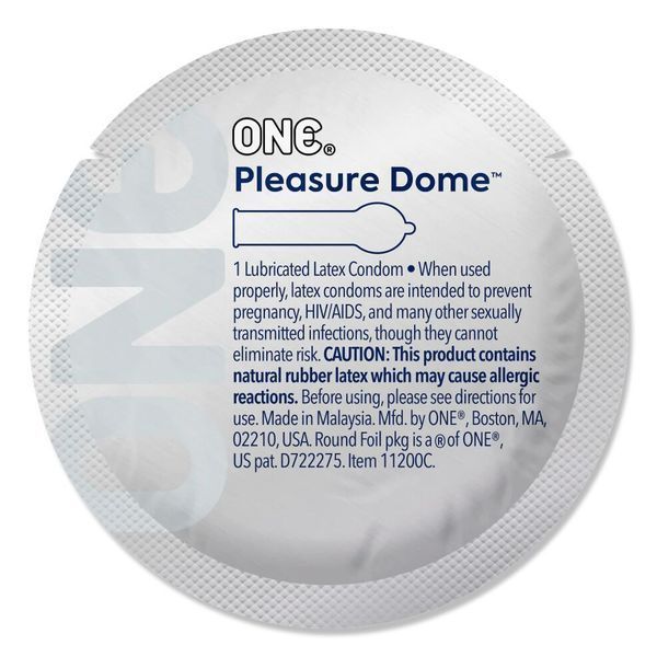 Набір презервативів ONE Pleasure Dome, 100 шт, гладенькі, з розширеною головкою, паковання-тубус SX0744-S фото