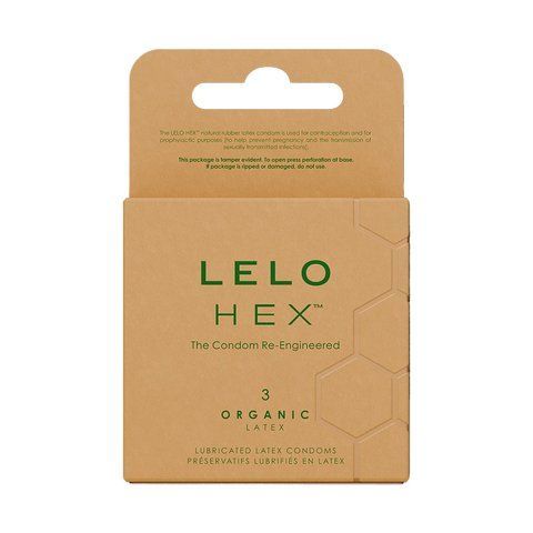 Презервативи LELO HEX Condoms Organic 3 Pack, тонкі та суперміцні SX3044 фото