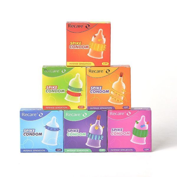 Насадка на член Recare Spike Condom Purple (презерватив з вусиками та рядами шипів) SX3348 фото