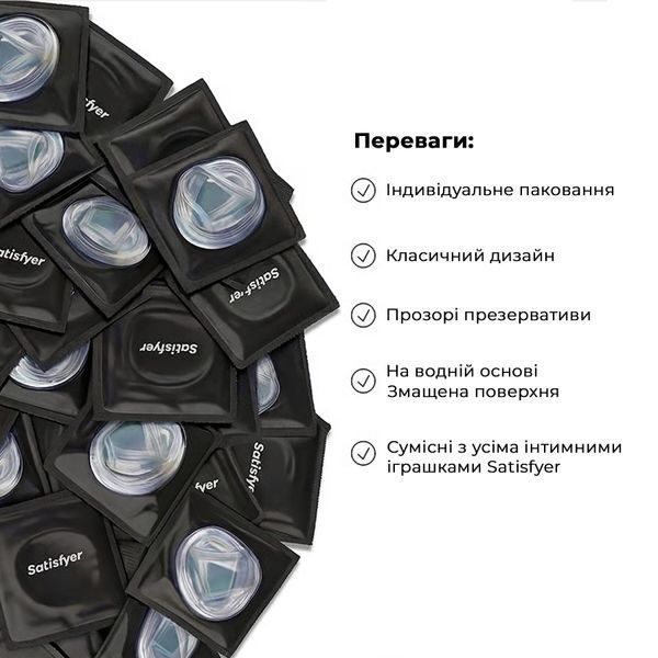 Набір презервативів Satisfyer Premium Condoms XXL (64 мм) 100 шт SX3270-S фото